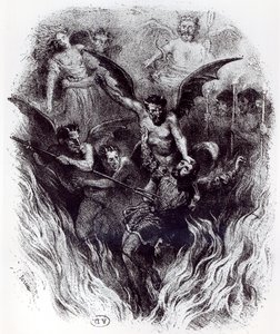 हेक्टर बर्लियोज़ (1803-69) 1854 द्वारा &39;ला डेमनेशन डे फॉस्ट&39; के ऑर्केस्ट्रा स्कोर के लिए चित्र