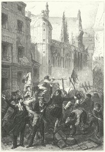 जून दिवस विद्रोह, 1848 की क्रांति, पेरिस (उत्कीर्णन)