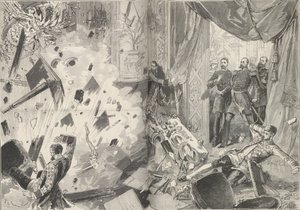 विस्फोट के बाद सम्राट अलेक्जेंडर द्वितीय, 17 फरवरी, 1880 की शाम। द्वारा फ़्रेडरिक डी हेनेन