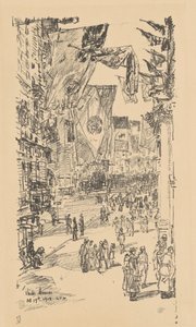 सहयोगी दलों के एवेन्यू, 1918। द्वारा फ़्रेडरिक चाइल्ड हस्साम
