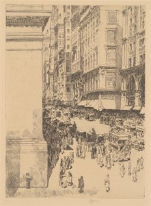 पांचवां एवेन्यू, दोपहर, 1916। द्वारा फ़्रेडरिक चाइल्ड हस्साम