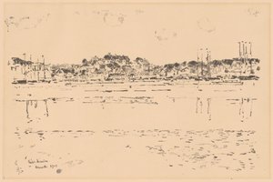 इनर हार्बर, 1918। द्वारा फ़्रेडरिक चाइल्ड हस्साम