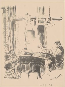 लिथोग्राफर, 1918। द्वारा फ़्रेडरिक चाइल्ड हस्साम