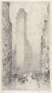 वाशिंगटन का जन्मदिन - फिफ्थ एवेन्यू और 23वीं स्ट्रीट, 1916। द्वारा फ़्रेडरिक चाइल्ड हस्साम