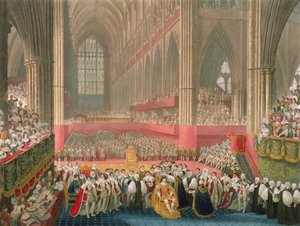 वेस्टमिंस्टर एब्बे 1824 में जॉर्ज चतुर्थ का राज्याभिषेक द्वारा फ्रेडरिक क्रिश्चियन लुईस