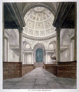 सेंट स्टीफन वालब्रुक का चर्च, लंदन शहर, c1840।