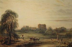 Glastonbury Abbey (कागज पर wc) द्वारा फ्रेडरिक नैश