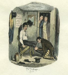 द फ्लेयिंग ऑफ़ हेमलेट, ग्रेट एक्सपेक्टेशंस, c.1885 (हैंड-कलर्ड ईटिंग) द्वारा फ्रेडरिक डब्ल्यू पेलथोरपे