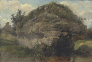 रॉकी हिलसाइड, c.1830 (मिलबोर्ड पर तेल)