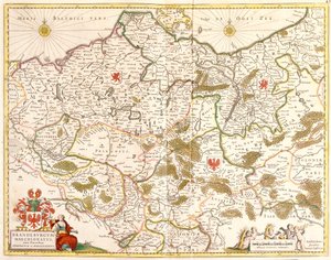 ब्रैंडेनबर्ग (जर्मनी) के मार्गेवेट का नक्शा (नक़्क़ाशी) द्वारा फ्रेडरिक डे विट