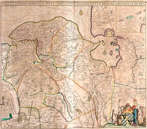 ग्रोनिंगन प्रांत का नक्शा (नीदरलैंड) (नक़्क़ाशी) द्वारा फ्रेडरिक डे विट