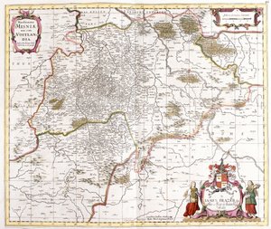 मिस्नी (जर्मनी) के मार्च (मार्जेवेट) का नक्शा (नक़्क़ाशी) द्वारा फ्रेडरिक डे विट