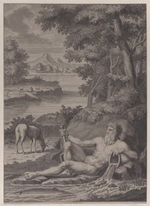 एक परिदृश्य में नदी देवता, 1725। द्वारा फ्रेडरिक ओटेंस