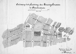 वस्तु विनिमय, एम्स्टर्डम, स्थिति के लिए डिजाइन। नवंबर 1879 द्वारा फ्रेडरिक विलेम वैन गेंडट