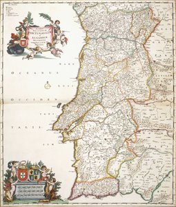 पुर्तगाल दिखा मानचित्र, c.1680 द्वारा फ्रेडरिक डे विट