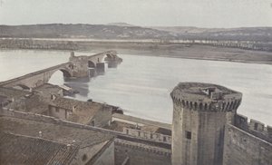 एविग्नन, किलेबंदी और सेंट बेन्ज़ेट ब्रिज द्वारा फ्रेंच फोटोग्राफर