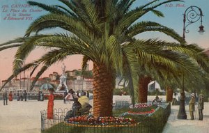 कान - इंग्लैंड के किंग एडवर्ड सप्तम की जोड़ी कैसिनो और मूर्ति। 1913 में पोस्टकार्ड भेजा गया। द्वारा फ्रेंच फोटोग्राफर
