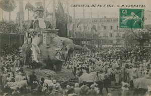 कार्निवाल डी नाइस 1913. पोस्टकार्ड 1913 में भेजा गया। द्वारा फ्रेंच फोटोग्राफर