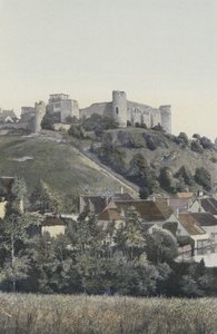 Druyes, Chateau, झील का दृश्य द्वारा फ्रेंच फोटोग्राफर