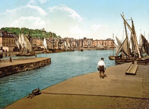 होनफेलर हार्बर, फ्रांस, 1890-1900 द्वारा फ्रेंच फोटोग्राफर