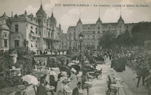 मोंटे कार्लो, मोनाको, फ्रांस में होटल डे पेरिस मोंटे-कार्लो। 1913 में पोस्टकार्ड भेजा गया। द्वारा फ्रेंच फोटोग्राफर