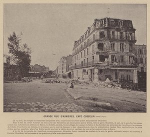 पेरिस कम्यून, ग्रांडे रुए डी'एस्निएरेस, कैफे कोसलिन, अप्रैल 1871 (बी / डब्ल्यू फोटो) द्वारा फ्रेंच फोटोग्राफर