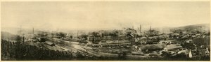 Le Creusot, कंपनी Schneider & Cie, 1895 के एल्बम डेस एर्स एएसीियर्स से मनोरम दृश्य द्वारा फ्रेंच फोटोग्राफर