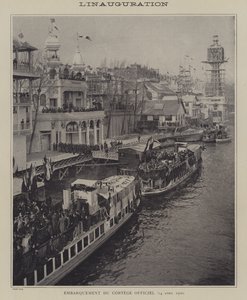 प्रदर्शनी यूनिवर्सेल १९००, पेरिस का उद्घाटन (बी/डब्ल्यू फोटो) द्वारा फ्रेंच फोटोग्राफर