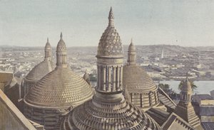 Perigueux, Cathedrale Saint-Front, घंटी टॉवर से देखा गया गुंबद द्वारा फ्रेंच फोटोग्राफर