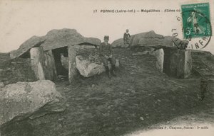 अश्लील, मेगालिथ। 1913 में पोस्टकार्ड भेजा गया। द्वारा फ्रेंच फोटोग्राफर