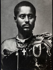 रास माकोनेन का चित्रण (1852-1906), इथियोपिया में हरार प्रांत का सामान्य और राज्यपाल। द्वारा फ्रेंच फोटोग्राफर