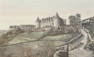 Rochechouart, Chateau, एसई में लिया गया सामान्य दृश्य द्वारा फ्रेंच फोटोग्राफर