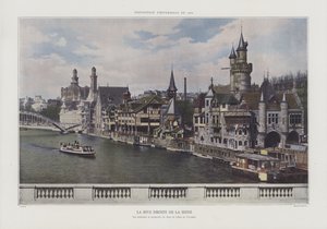प्रदर्शनी यूनिवर्सेल 1900, पेरिस के दौरान सीन का दाहिना किनारा (रंगीन फोटो) द्वारा फ्रेंच फोटोग्राफर