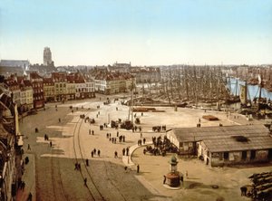 डनकर्क पोर्ट, 1890-1900 का दृश्य द्वारा फ्रेंच फोटोग्राफर