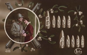 WW1 फ्रेंच नए साल कार्ड द्वारा फ्रेंच फोटोग्राफर