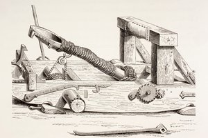 15 वीं शताब्दी का मैंगेल, द आर्ट्स फ्रॉम द मिडल एज में, 1873 प्रकाशित हुआ द्वारा फ्रेंच स्कूल