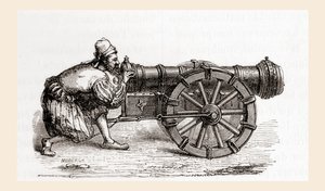 Les Merveilles de la Science से 16वीं सदी की ब्रीच लोडिंग जर्मन तोप, c.1870 (उत्कीर्णन) प्रकाशित हुई द्वारा फ्रेंच स्कूल