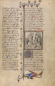 Wankelin de Ferreres और Hugo de Montfort के बीच लड़ाई, c.1400-15 (चर्मपत्र पर तापमान और सोने की पत्ती) द्वारा फ्रेंच स्कूल