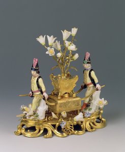 एक लुई XV इत्र बर्नर, c.1745 (ऑरमोलु और चीनी मिट्टी के बरतन)