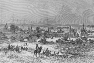 कोंग का एक दृश्य, लुई गस्टवे बिंजर, 1892 द्वारा "ड्यू नाइजर एयू गोल्फ डे गुने ..." का चित्रण द्वारा फ्रेंच स्कूल