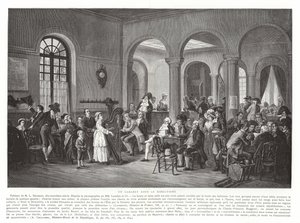 डायरेक्टरी, फ्रेंच रिवोल्यूशन, 1795-1799 के तहत एक कैबरे द्वारा फ्रेंच स्कूल