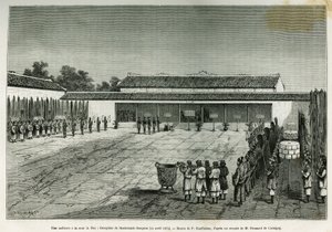 ह्यू (वियतनाम) की अदालत में एक सुनवाई, फ्रांसीसी दूतावास का स्वागत, अप्रैल 14 द्वारा फ्रेंच स्कूल