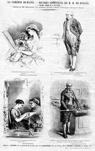बाल्ज़ाक के कार्यों के लिए विज्ञापन पृष्ठ - "" चारिवारी" में", जुलाई 1842 द्वारा फ्रेंच स्कूल