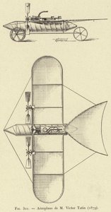 हवाई जहाज डी एम विक्टर टैटिन (1879) (उत्कीर्णन) द्वारा फ्रेंच स्कूल