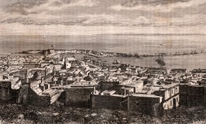 अल्जीयर्स - अल्जीयर्स - अल्जीरी - वीए माल्ट-ब्राउन द्वारा "ला फ्रांस इलस्ट्रे: भूगोल, इतिहास, प्रशासन सांख्यिकी" में उत्कीर्णन। 1884 द्वारा फ्रेंच स्कूल