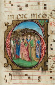 ऑल सेंट्स, ग्रैडुअल, f.85 (चर्मपत्र पर स्याही, तड़का और सोने की पत्ती) द्वारा फ्रेंच स्कूल