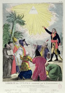 नेपोलियन बोनापार्ट (1769-1821) और पोप पायस VII (1742-1823) 1801 के बीच कॉनकॉर्ड की मान्यता द्वारा फ्रेंच स्कूल