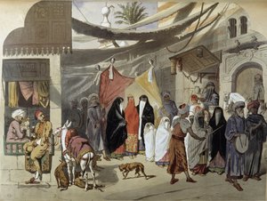 काहिरा में अरब विवाह - ""आधुनिक मिस्र" में, हेनरी डी अमाउंट द्वारा, v.1870 द्वारा फ्रेंच स्कूल