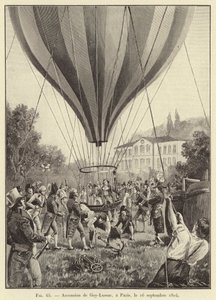 पेरिस में गे-लुसाक का उदगम, 16 सितंबर, 1804 (उत्कीर्णन) द्वारा फ्रेंच स्कूल