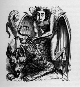Astaroth - जैक्स एल्बिन साइमन कॉलिन डे प्लान्सी द्वारा 'इनफर्नल डिक्शनरी' से चित्रण द्वारा फ्रेंच स्कूल
